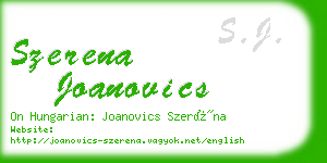 szerena joanovics business card